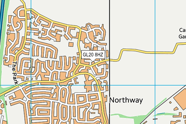 GL20 8HZ map - OS VectorMap District (Ordnance Survey)