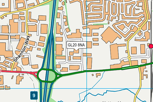GL20 8NA map - OS VectorMap District (Ordnance Survey)