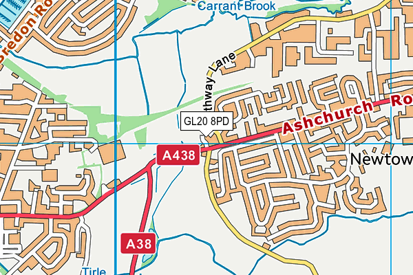 GL20 8PD map - OS VectorMap District (Ordnance Survey)