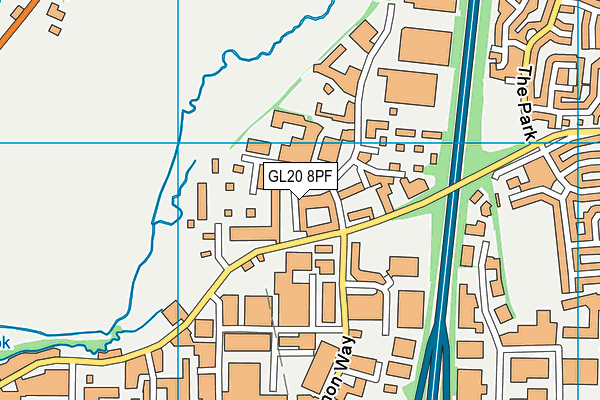 GL20 8PF map - OS VectorMap District (Ordnance Survey)