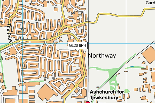 GL20 8PH map - OS VectorMap District (Ordnance Survey)