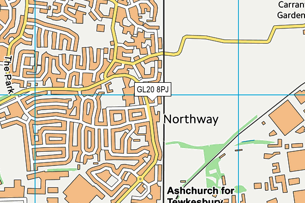 GL20 8PJ map - OS VectorMap District (Ordnance Survey)