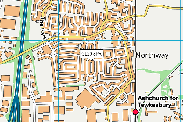 GL20 8PR map - OS VectorMap District (Ordnance Survey)