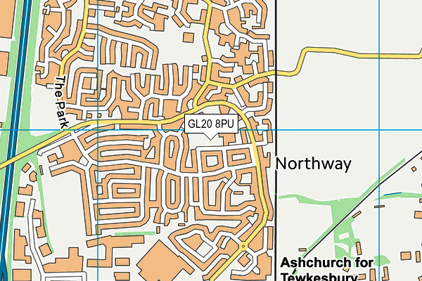 GL20 8PU map - OS VectorMap District (Ordnance Survey)
