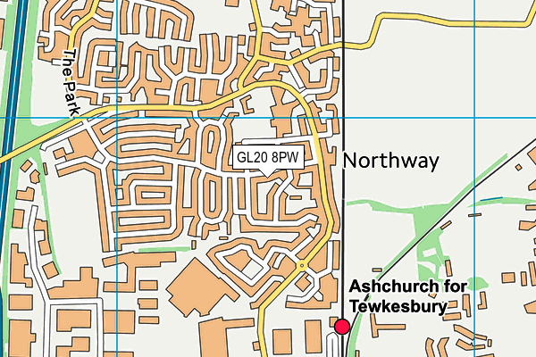 GL20 8PW map - OS VectorMap District (Ordnance Survey)