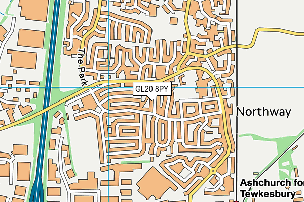 GL20 8PY map - OS VectorMap District (Ordnance Survey)