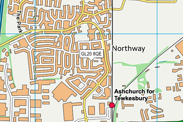 GL20 8QE map - OS VectorMap District (Ordnance Survey)