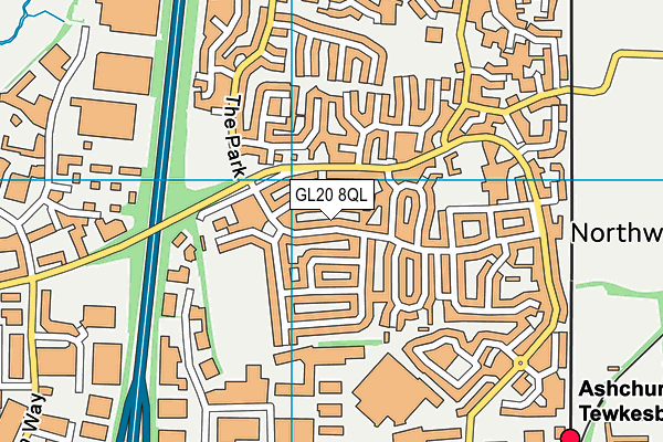 GL20 8QL map - OS VectorMap District (Ordnance Survey)