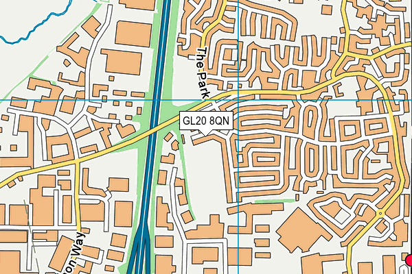 GL20 8QN map - OS VectorMap District (Ordnance Survey)