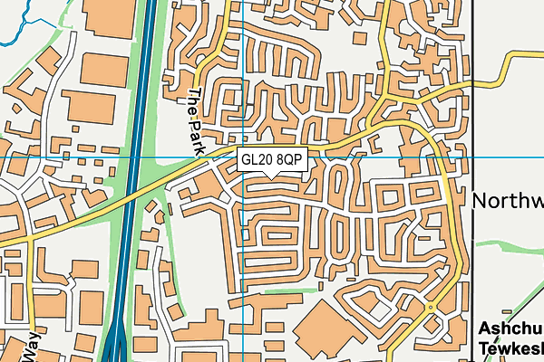 GL20 8QP map - OS VectorMap District (Ordnance Survey)