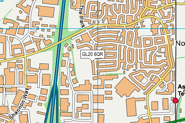 GL20 8QR map - OS VectorMap District (Ordnance Survey)