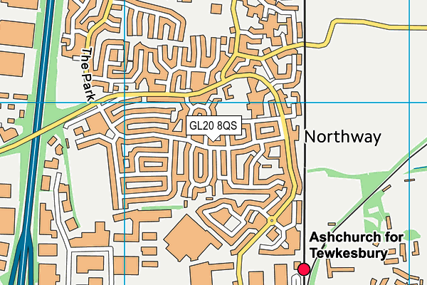 GL20 8QS map - OS VectorMap District (Ordnance Survey)