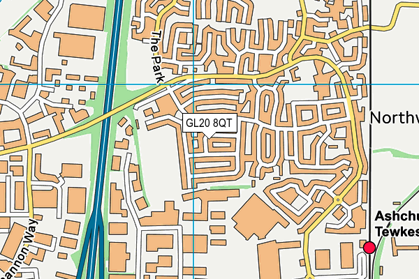 GL20 8QT map - OS VectorMap District (Ordnance Survey)