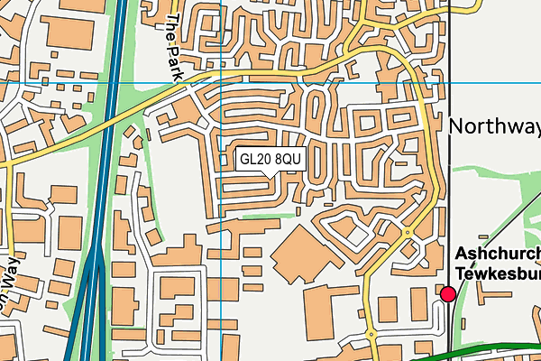 GL20 8QU map - OS VectorMap District (Ordnance Survey)