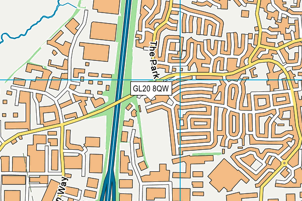 GL20 8QW map - OS VectorMap District (Ordnance Survey)