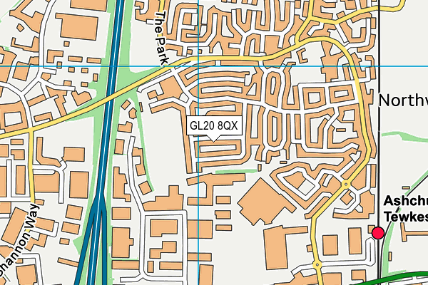 GL20 8QX map - OS VectorMap District (Ordnance Survey)