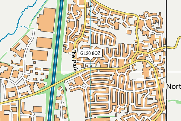 GL20 8QZ map - OS VectorMap District (Ordnance Survey)