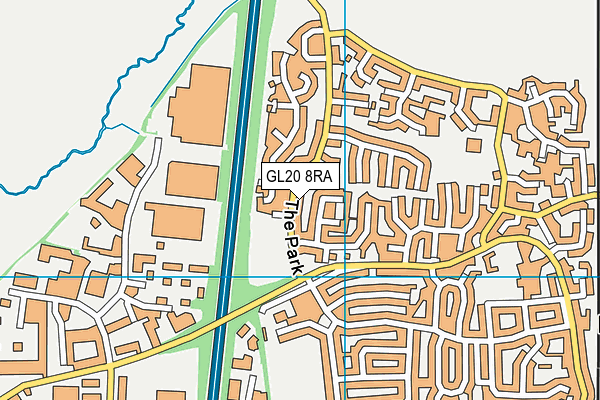 GL20 8RA map - OS VectorMap District (Ordnance Survey)
