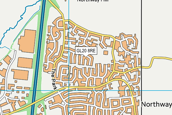 GL20 8RE map - OS VectorMap District (Ordnance Survey)