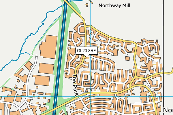 GL20 8RF map - OS VectorMap District (Ordnance Survey)