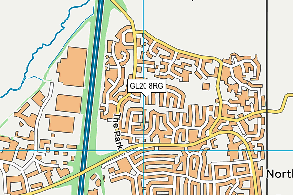 GL20 8RG map - OS VectorMap District (Ordnance Survey)