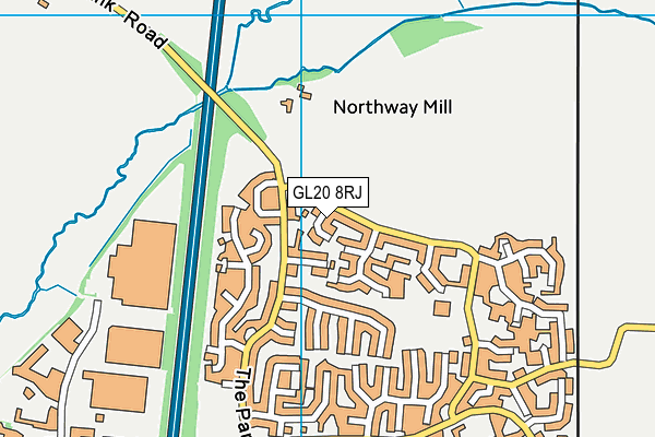 GL20 8RJ map - OS VectorMap District (Ordnance Survey)