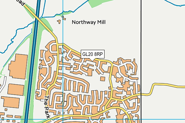 Carrant Brook Junior School map (GL20 8RP) - OS VectorMap District (Ordnance Survey)