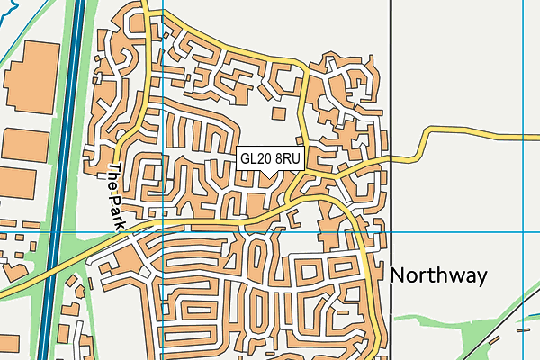 GL20 8RU map - OS VectorMap District (Ordnance Survey)