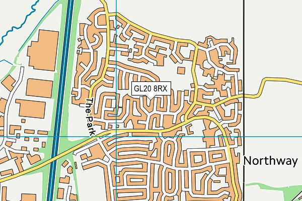GL20 8RX map - OS VectorMap District (Ordnance Survey)