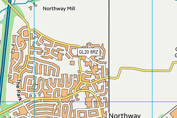 GL20 8RZ map - OS VectorMap District (Ordnance Survey)