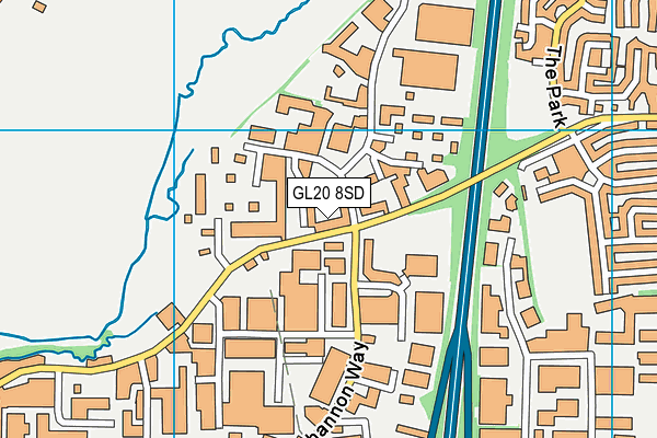 GL20 8SD map - OS VectorMap District (Ordnance Survey)