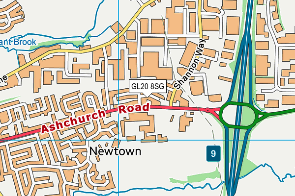 GL20 8SG map - OS VectorMap District (Ordnance Survey)