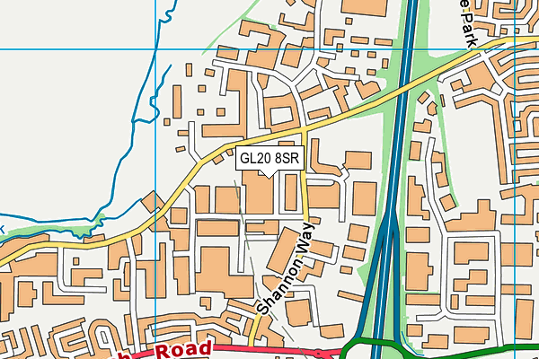GL20 8SR map - OS VectorMap District (Ordnance Survey)