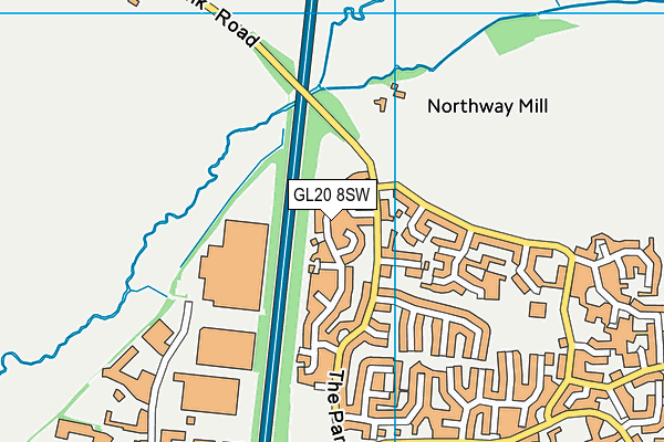 GL20 8SW map - OS VectorMap District (Ordnance Survey)