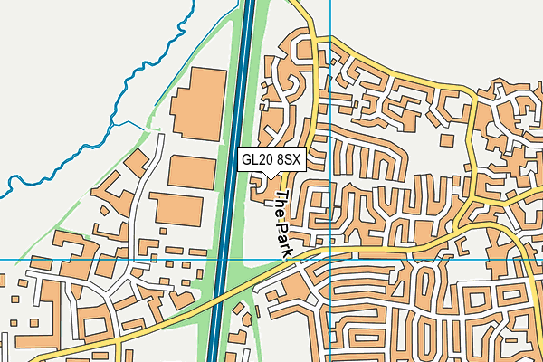 GL20 8SX map - OS VectorMap District (Ordnance Survey)