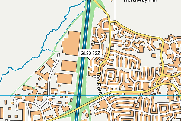 GL20 8SZ map - OS VectorMap District (Ordnance Survey)