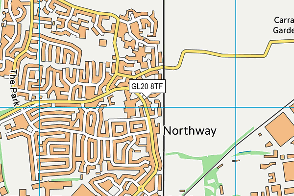 GL20 8TF map - OS VectorMap District (Ordnance Survey)