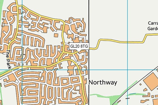 GL20 8TG map - OS VectorMap District (Ordnance Survey)