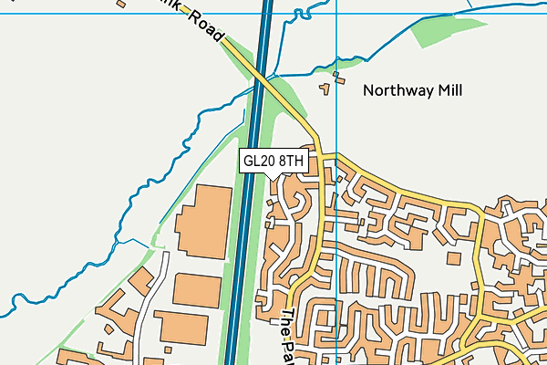 GL20 8TH map - OS VectorMap District (Ordnance Survey)