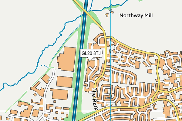 GL20 8TJ map - OS VectorMap District (Ordnance Survey)