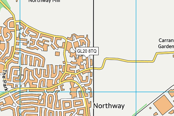 GL20 8TQ map - OS VectorMap District (Ordnance Survey)