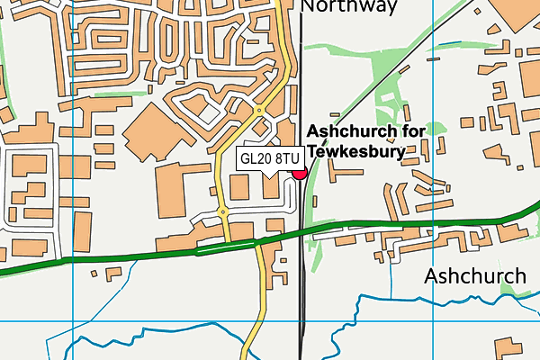 GL20 8TU map - OS VectorMap District (Ordnance Survey)