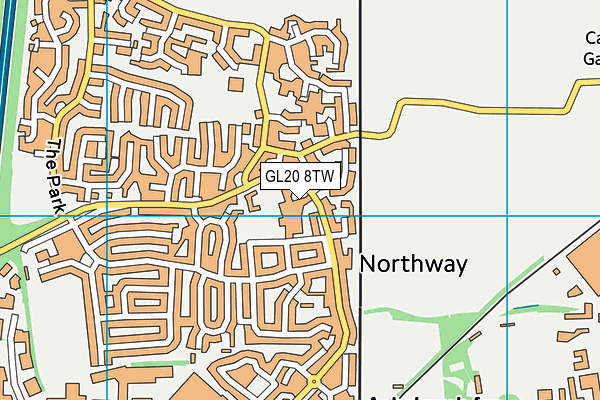 GL20 8TW map - OS VectorMap District (Ordnance Survey)