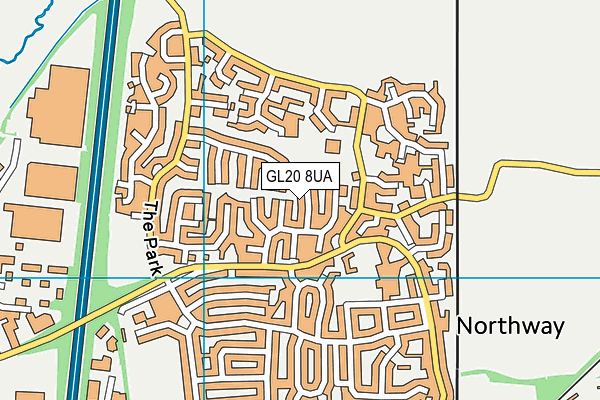 GL20 8UA map - OS VectorMap District (Ordnance Survey)