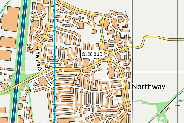 GL20 8UB map - OS VectorMap District (Ordnance Survey)