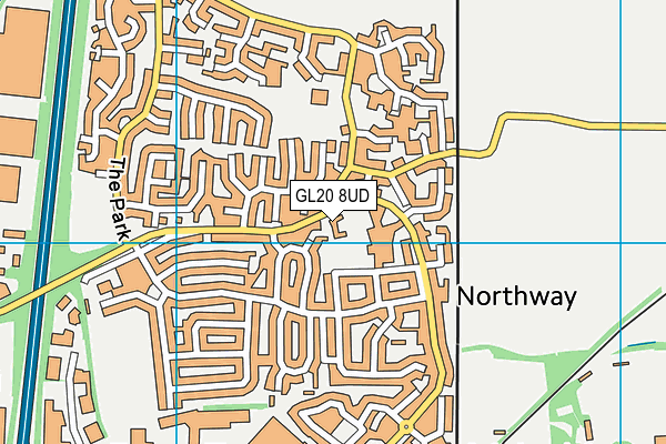 GL20 8UD map - OS VectorMap District (Ordnance Survey)