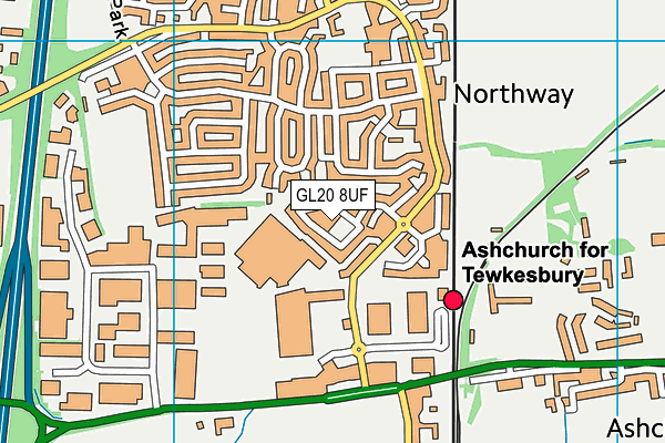GL20 8UF map - OS VectorMap District (Ordnance Survey)