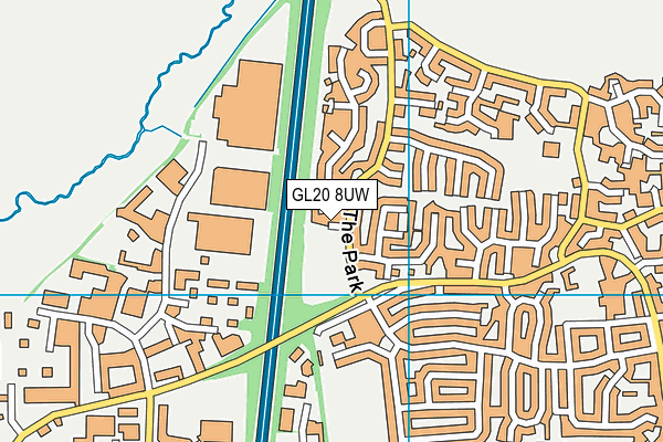 GL20 8UW map - OS VectorMap District (Ordnance Survey)