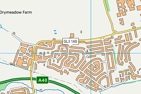GL3 1AS map - OS VectorMap District (Ordnance Survey)