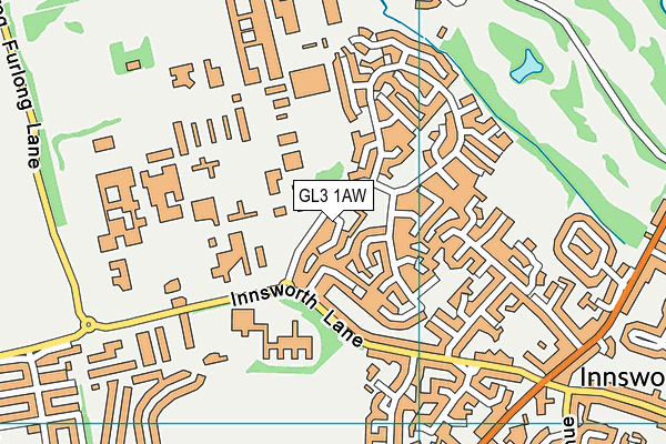 GL3 1AW map - OS VectorMap District (Ordnance Survey)